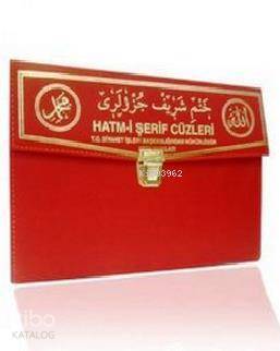 Kuran-ı Kerim 30 Cüz Hatim Seti (Cami Boy, Çantalı, Kırmızı Kapak, Kod 110) - 1
