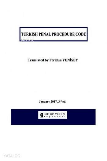 Turkish Penal Procedure Code - 1